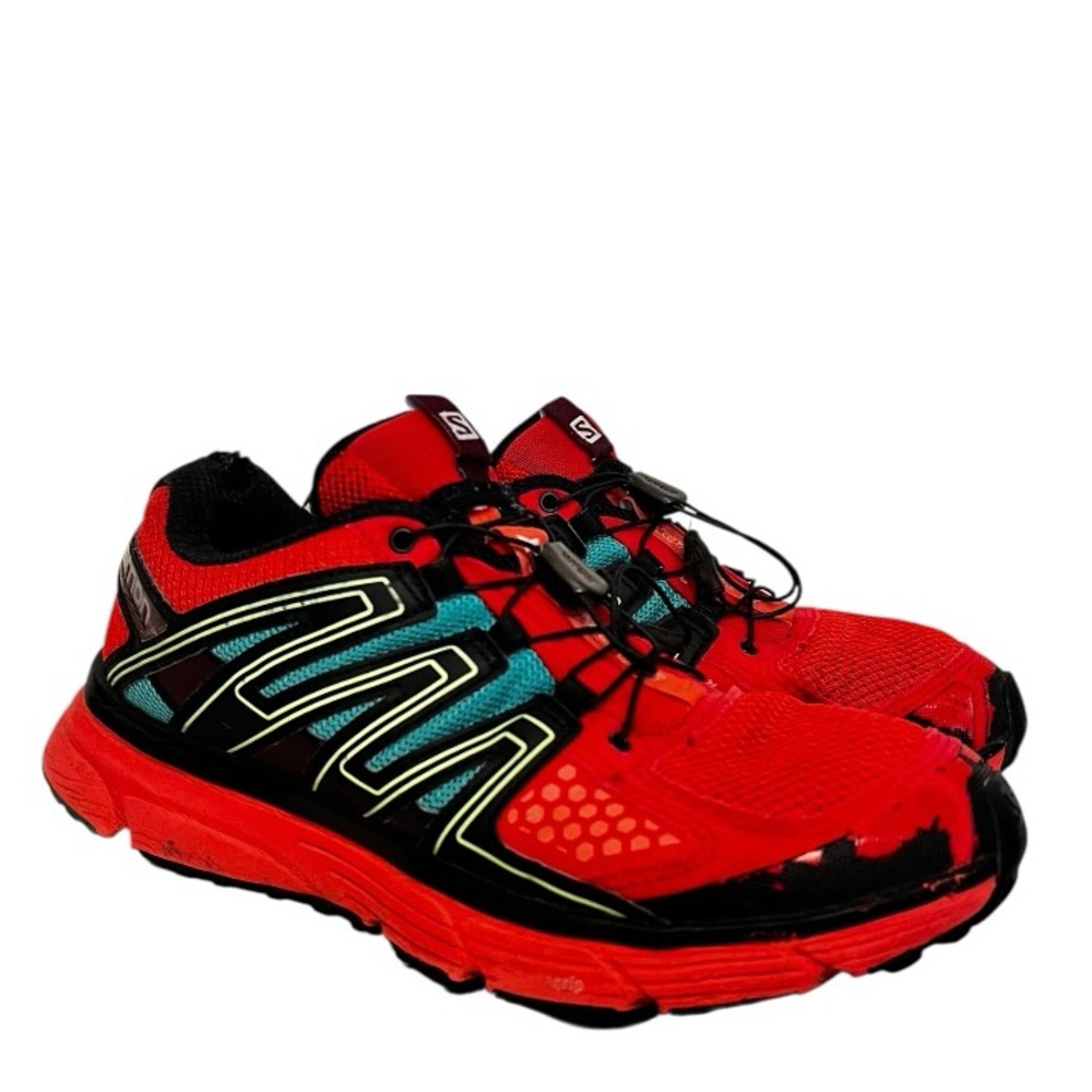 Salomon‎ | XR Mission Trail Running Shoes Red Black Contagrip Sole Sneakers 8.5